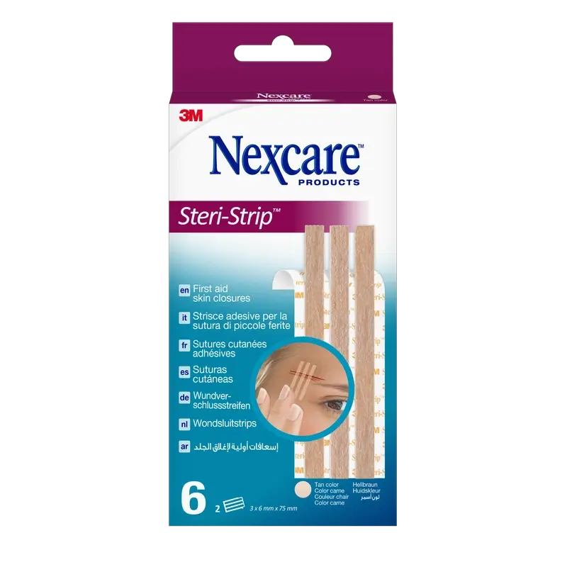 3M Sutura Adesiva Steri-Strip 75 x 6 mm 3 tiras