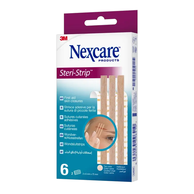 3M Sutura Adesiva Steri-Strip 75 x 6 mm 3 tiras