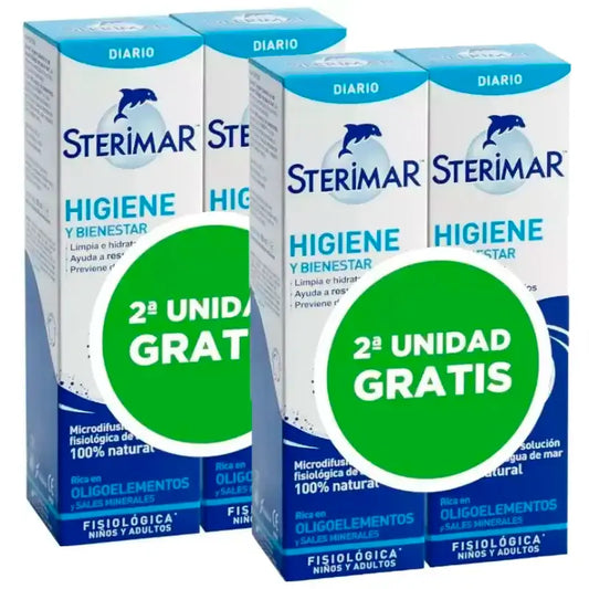 Frasco Sterimar, embalagem de 2 x 100 ml