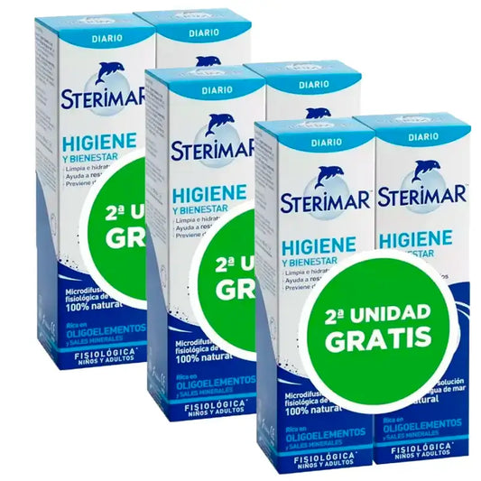 Frasco Sterimar, Embalagem 3 x 100 ml
