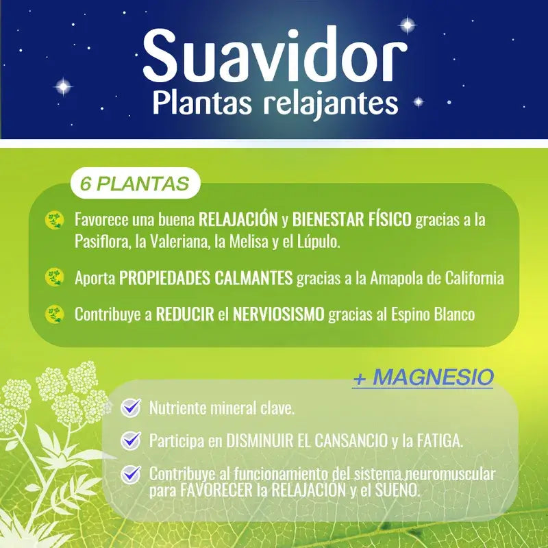 Suavidor Plantas Calmantes, 45 cápsulas