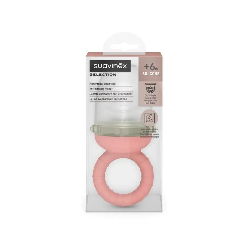 Suavinex Silicone Anti-Sufocação Feeder, +6 Meses, Rosa