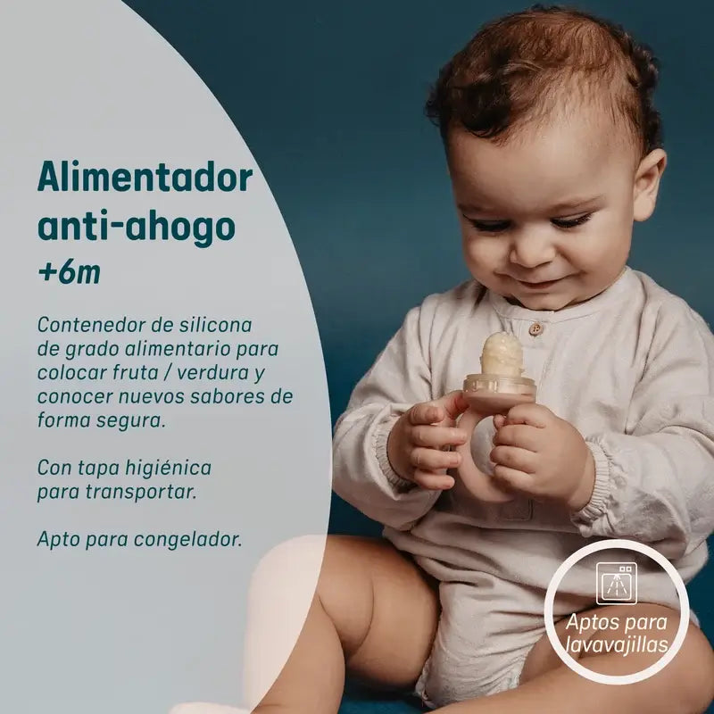 Suavinex Silicone Anti-Sufocação Feeder, +6 Meses, Verde