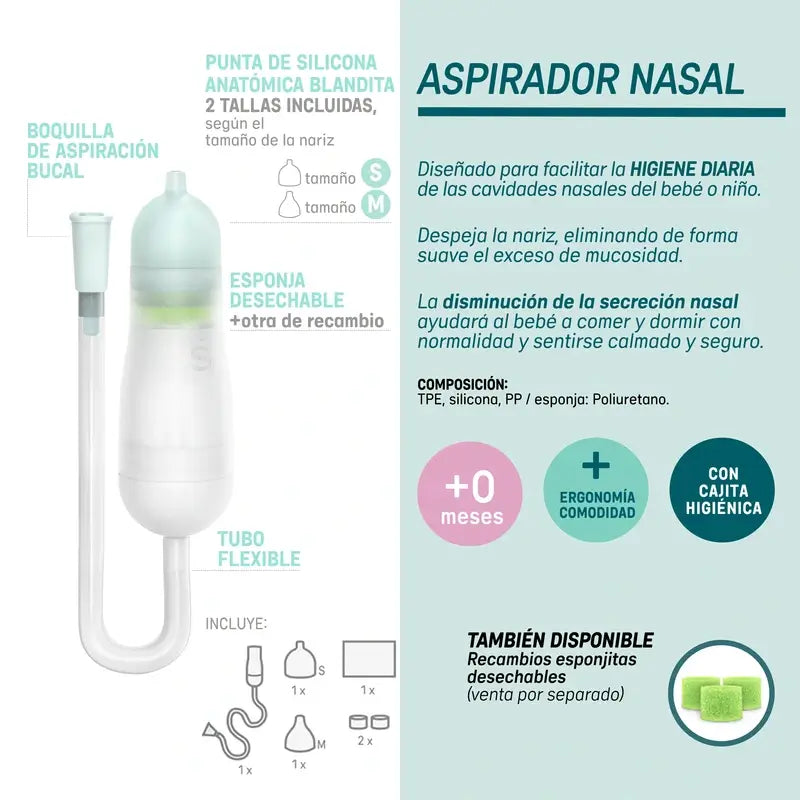 Suavinex Aspirador Nasal para Bebés, +0 Meses