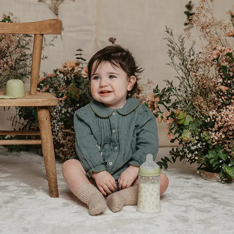 Suavinex Biberão 270 Ml, Fluxo Médio (M), +3 Meses, Rosa Poesia