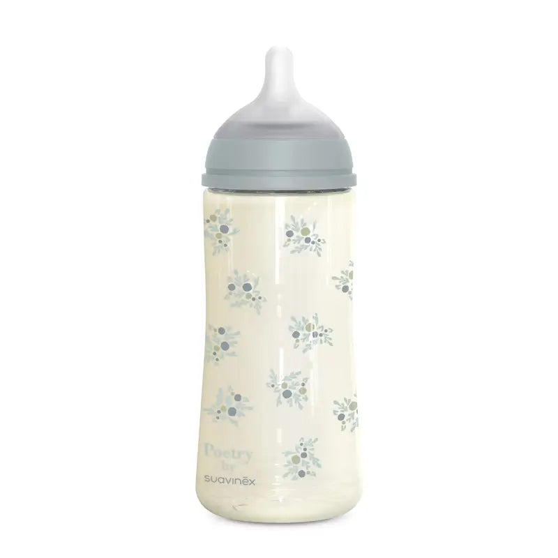 Suavinex Biberão 360 Ml, Fluxo denso (L), +6 Meses, Azul Poesia