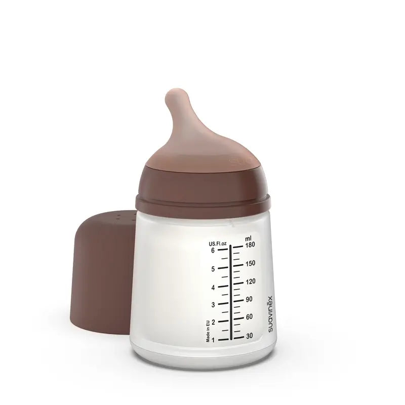 Suavinex Biberão anti-cólicas Zero Zero 180 ml, fluxo lento (S), +0 meses, fundo