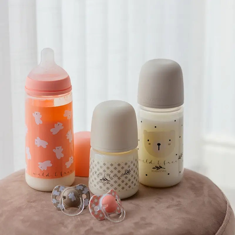 Suavinex Sx Pro Teat Biberão de fluxo denso (L) +6 meses Rosa selvagem e livre, 360 ml