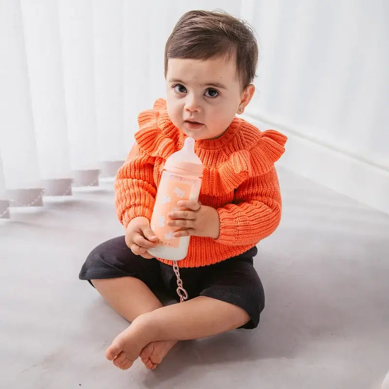 Suavinex Sx Pro Teat Biberão de fluxo denso (L) +6 meses Rosa selvagem e livre, 360 ml