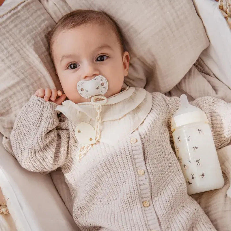 Suavinex Tetina para Biberão Sx Pro Medium Flow (M) +3 Meses Birdies Bege, 270 ml