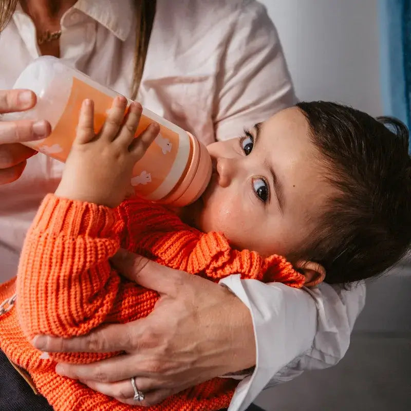 Suavinex Bico de biberão Sx Pro Medium Flow (M) +3 Meses Rosa Selvagem e Livre, 270 ml