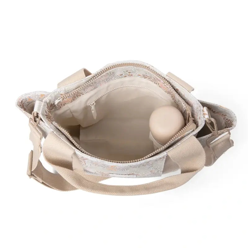 Suavinex Saco para carrinho de bebé Saco para pão Poesia Print Bege