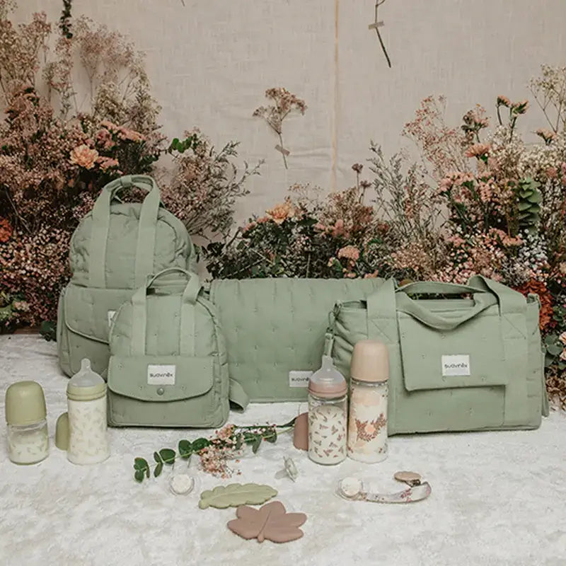 Suavinex Carrinho de bebé para cesto de pão retangular verde Poesia