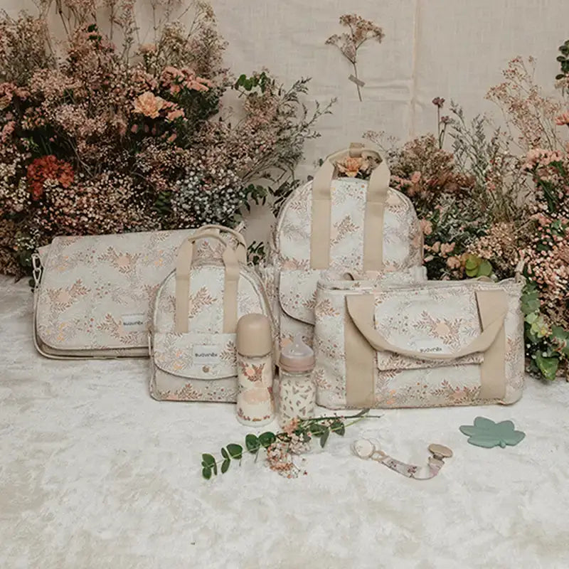 Suavinex Maternidade Bolsa de mão Poesia Bolsa de ombro estampada bege