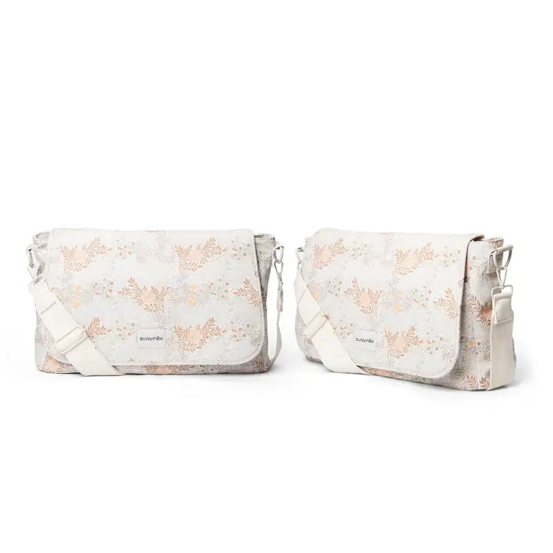Suavinex Maternidade Bolsa de mão Poesia Bolsa de ombro estampada bege
