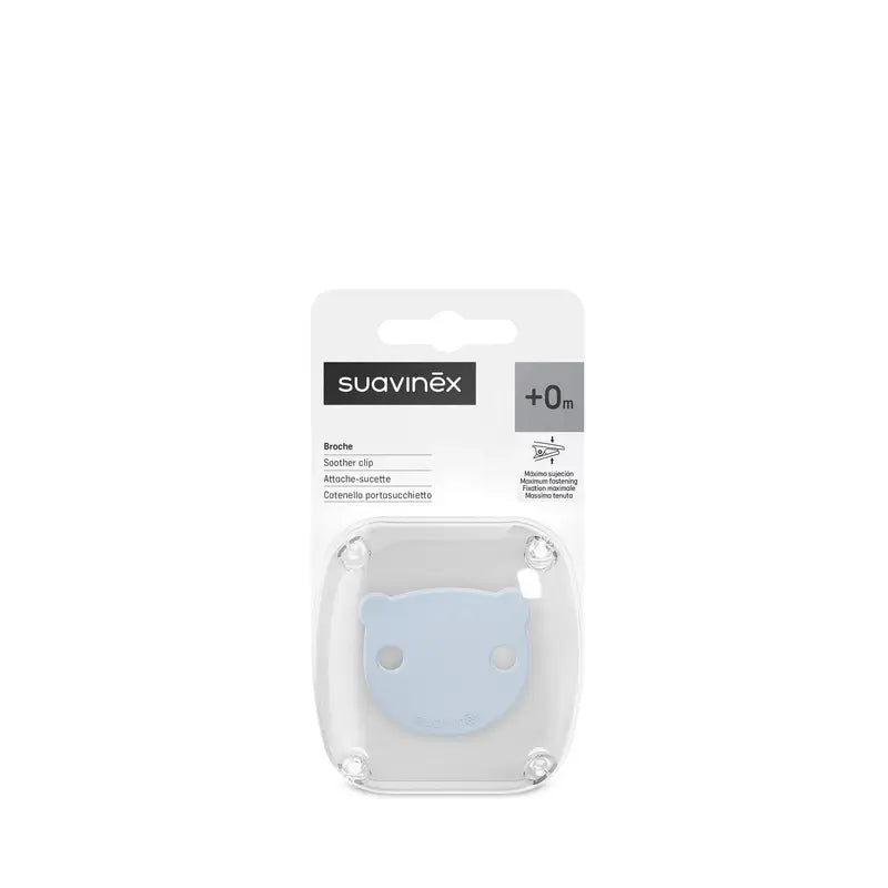 Suavinex Porta-chupeta Clip +0 Meses Wild&Free Azul