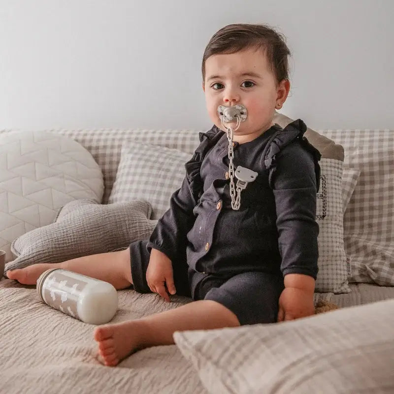 Suavinex Porta-chupetas Clip +0 Meses Wild&Free Bege