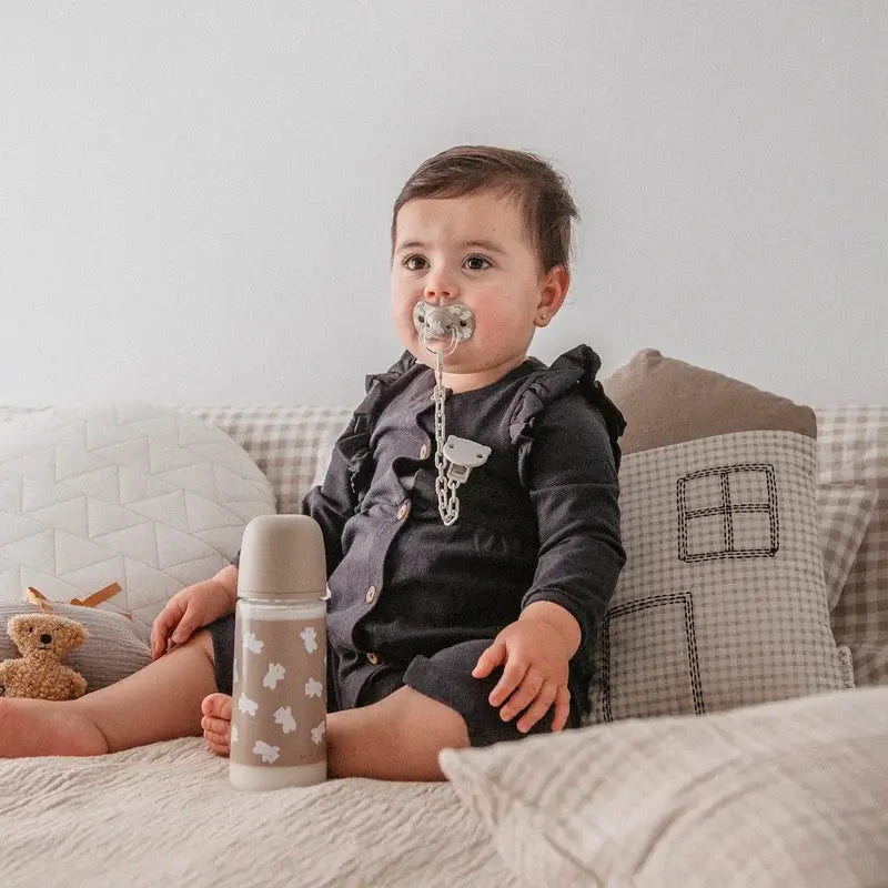 Suavinex Porta-chupetas Clip +0 Meses Wild&Free Bege