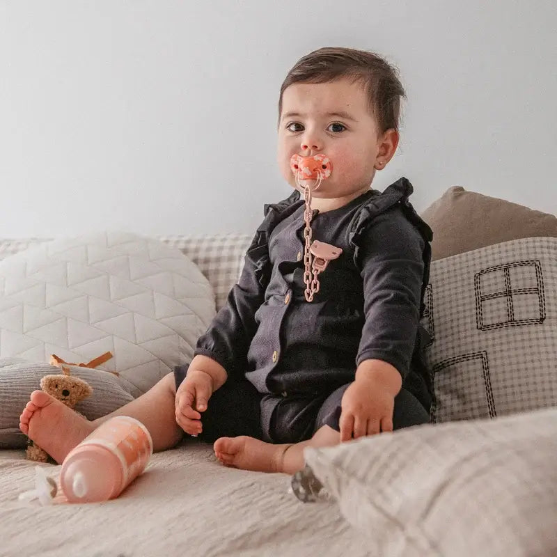 Suavinex Porta-chupetas Clip +0 Meses Wild&Free Rosa