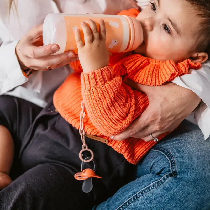 Suavinex Porta-chupetas Clip +0 Meses Wild&Free Rosa