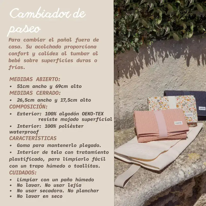 Suavinex Mudança de roupa portátil, cor-de-rosa