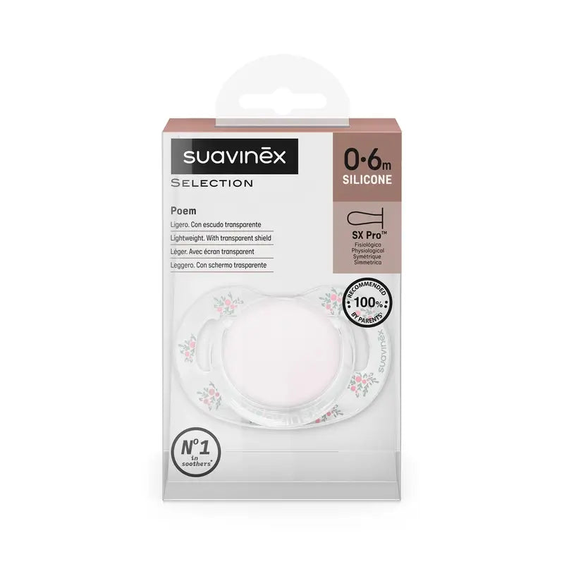 Suavinex Pacifier Sx Pro 0/6 Meses, Poesia Rosa