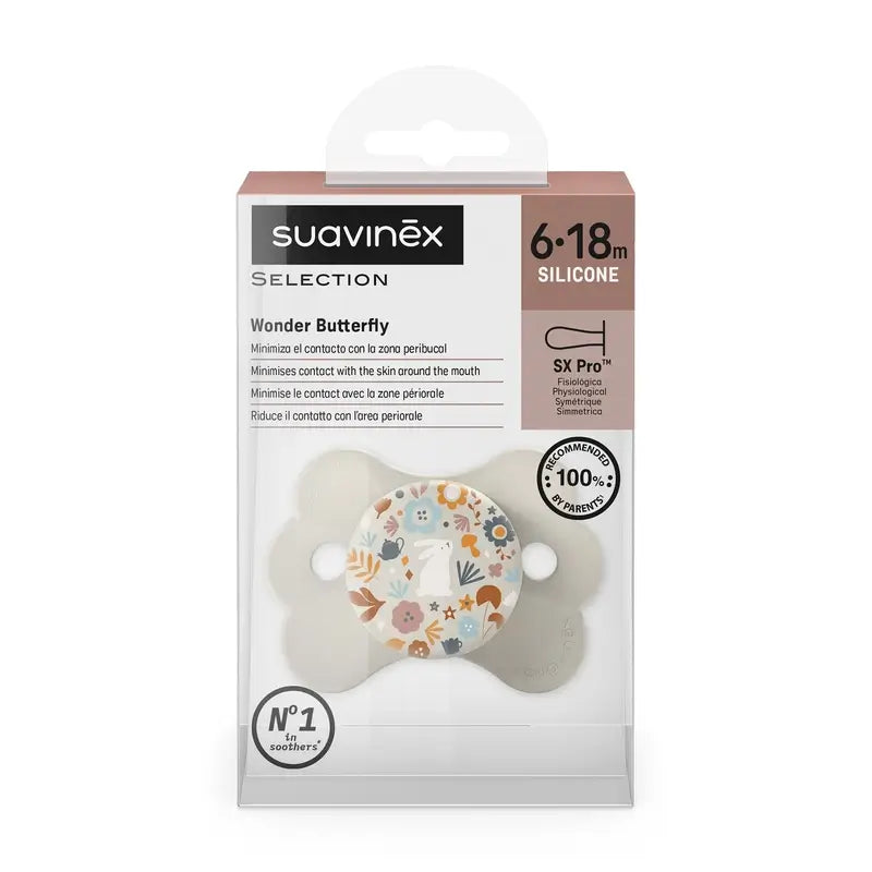 Suavinex Soother Sx Pro 6/18 Months, Wonderland Beige