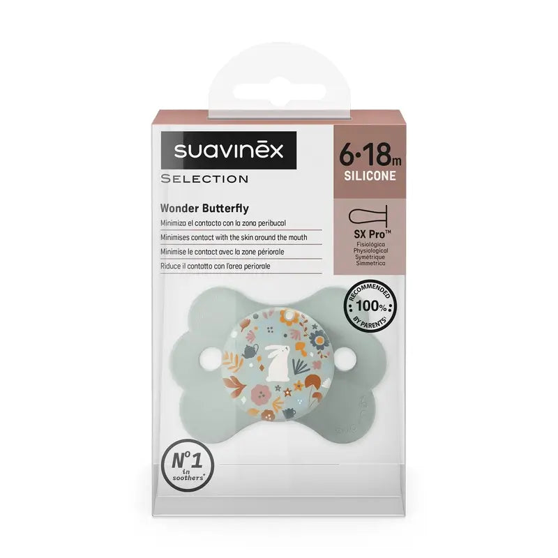 Suavinex Soother Sx Pro 6/18 Months, Wonderland Green
