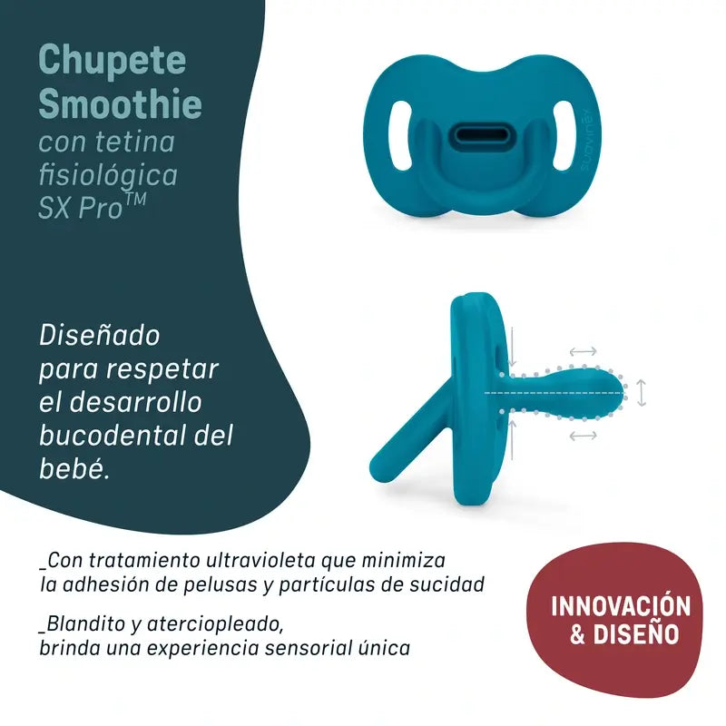 Suavinex Pacifier All Silicone Physiological Sx Pro, 0/6 Meses, Verde Tartaruga