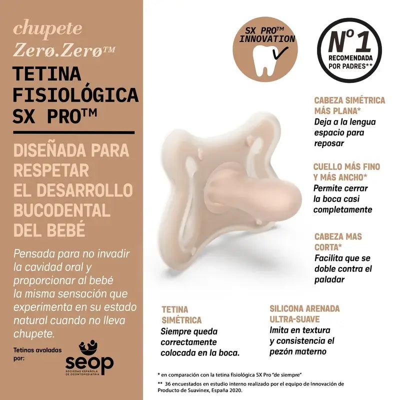 Chupeta Suavinex Zero Zero, -2/2 meses, profunda