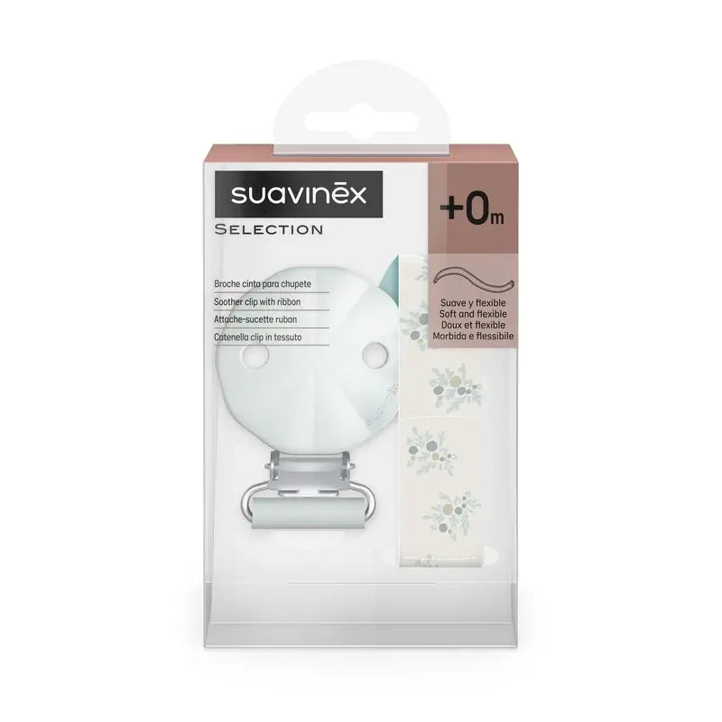 Suavinex Fabric Pacifier +0 Months, Poetry Blue