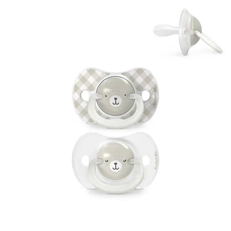 Chupetas Suavinex Night & Day Night & Day Teat Sx Pro 0/6 Meses Cinzento, 2 unidades