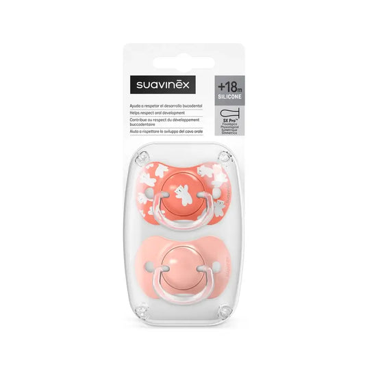 Suavinex Chupetas Sx Pro Teat +18 Meses Wild&Free Rosa, 2 unidades