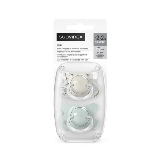 Suavinex Chupetas Tetina Sx Pro -2/2 Meses Passarinhos Verde, 2 unidades