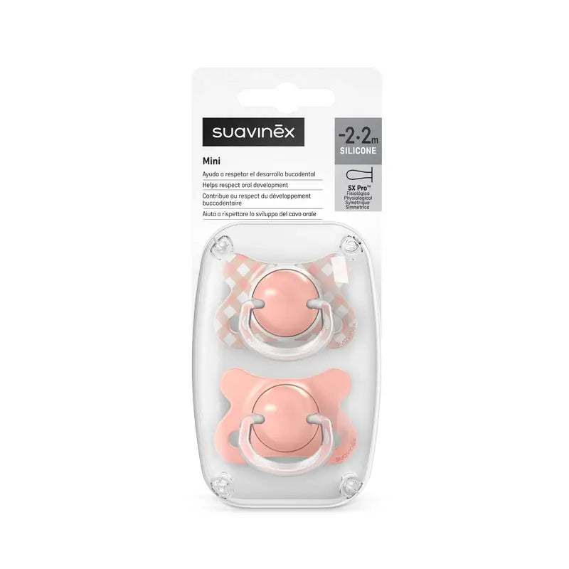 Suavinex Chupetas Sx Pro Teat -2/2 Meses Wild&Free Rosa, 2 unidades