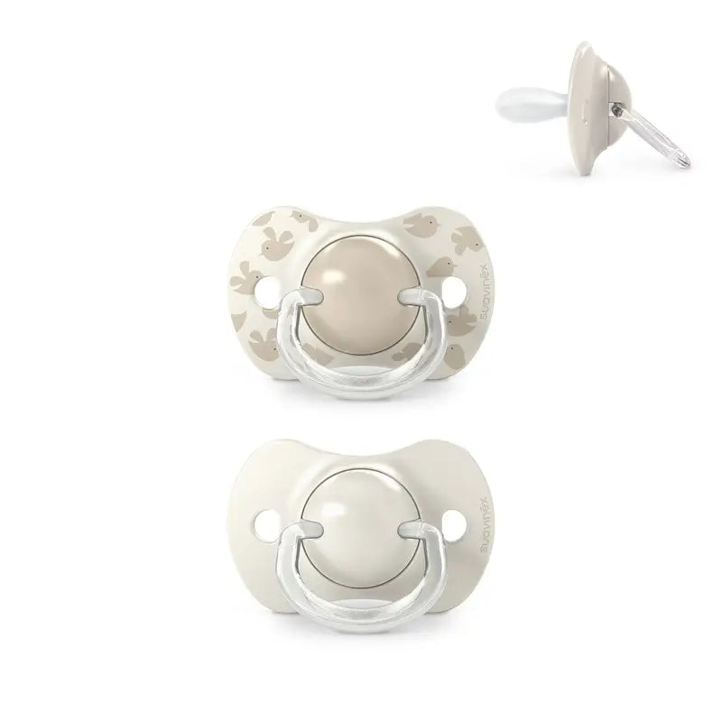 Suavinex Chupetas Tetina Sx Pro 6/18 Meses Passarinhos Bege, 2 unidades
