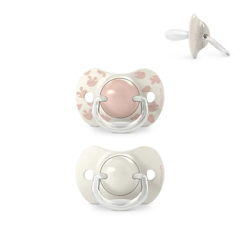 Suavinex Chupetas Tetina Sx Pro 6/18 Meses Passarinhos Rosa, 2 unidades