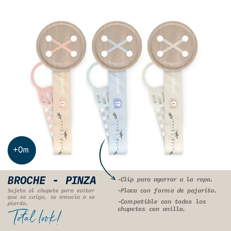 Suavinex Fita para chucha +0 meses Wild&Free Azul