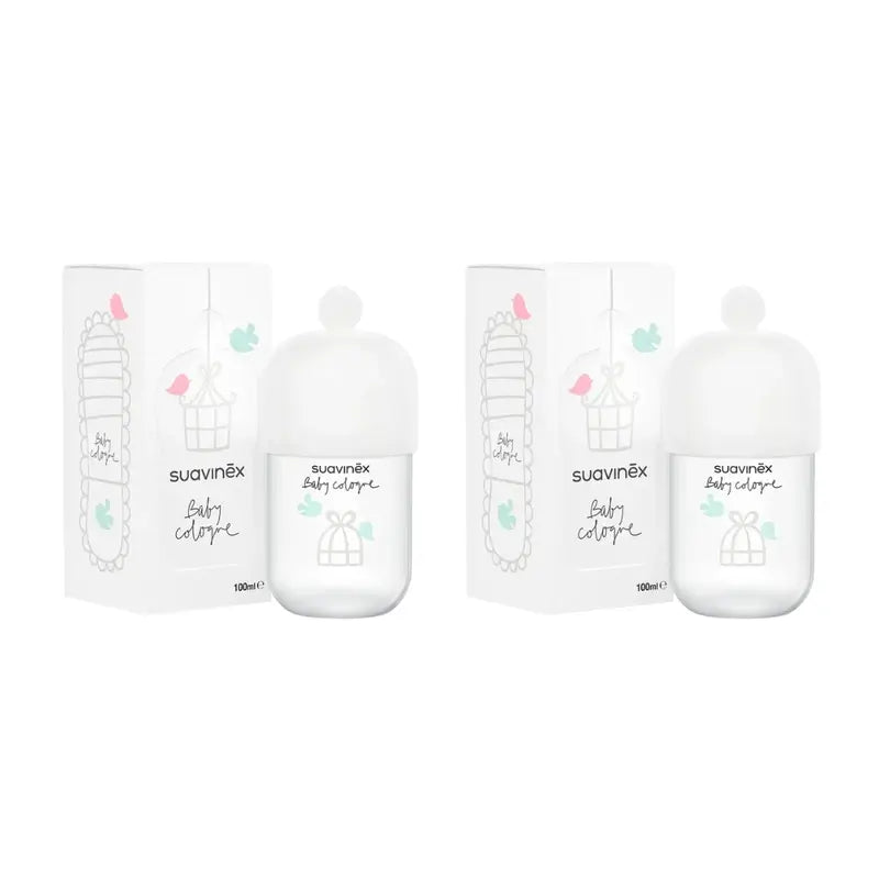Suavinex Colónia Bebé Colónia Infantil Baixo teor de álcool, Não mancha, 2x100 Ml