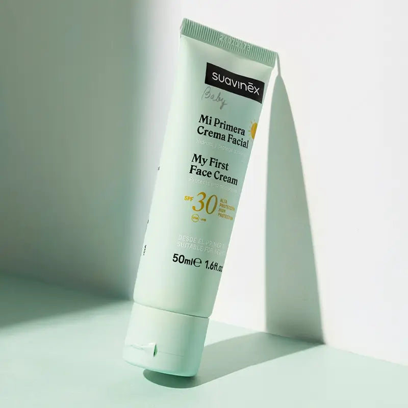 Suavinex Creme Facial para Bebés, Com Proteção Solar Spf30. 50 Ml