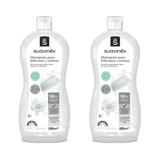 Suavinex Detergente para biberões e tetinas, 2x500ml