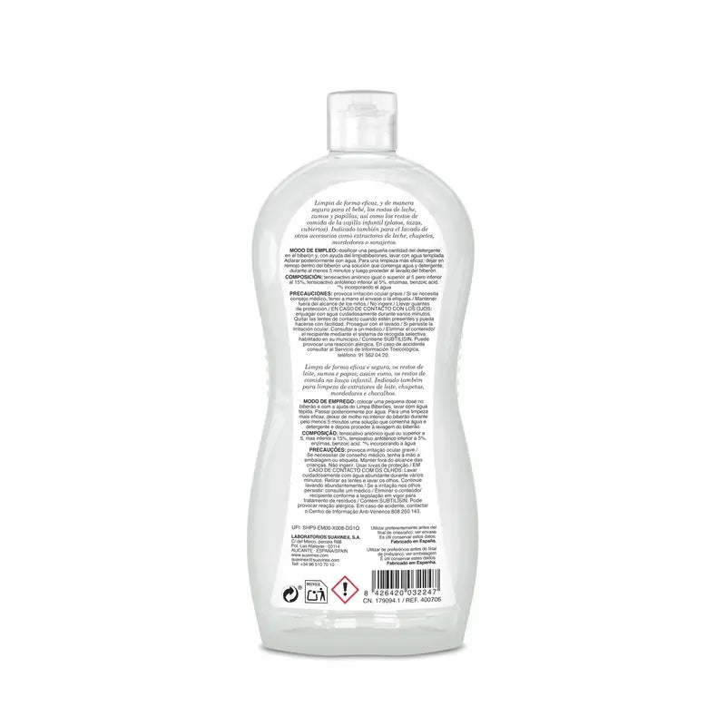 Suavinex Detergente para Biberões e Tetinas 500 Ml