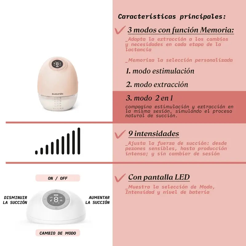Suavinex Bomba de leite materno mãos livres