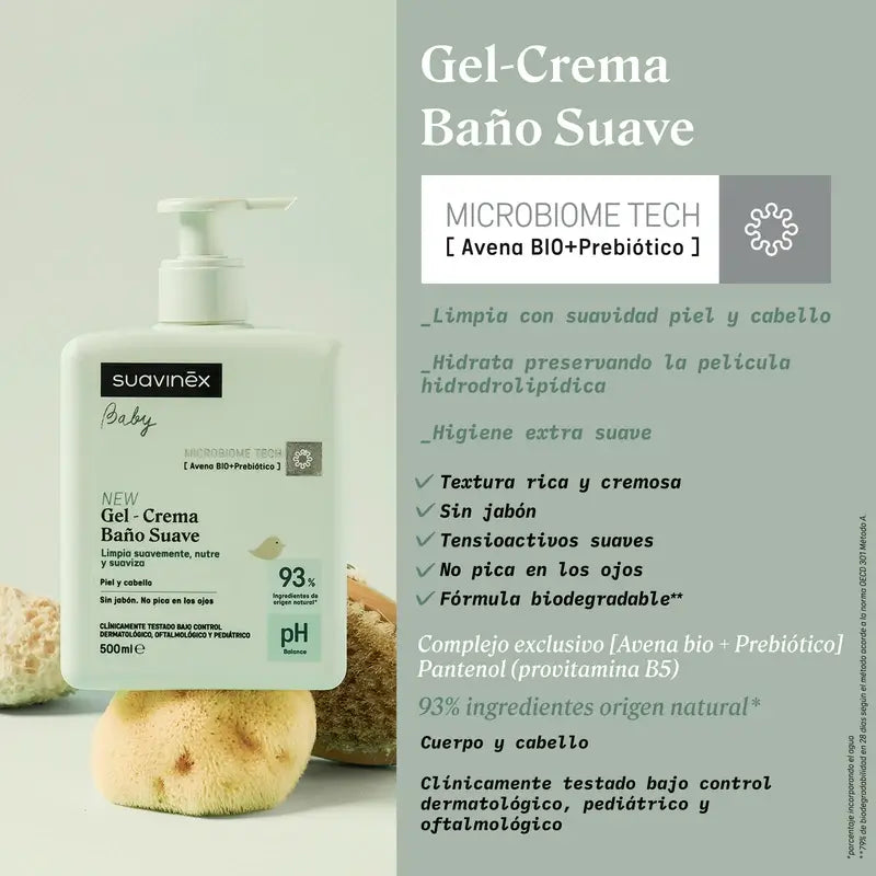Suavinex Gel - Creme de Banho Suave para Bebés, 750 Ml