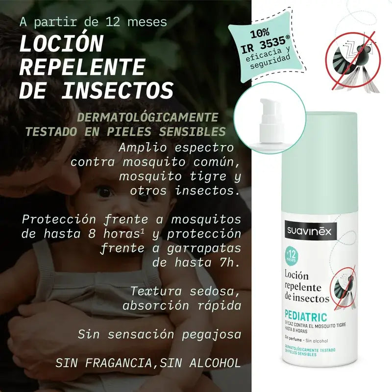 Suavinex Loção Repelente de Mosquitos, +12 Meses, 100 Ml