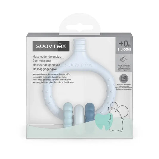 Suavinex Massajador de gengivas para bebés +0 meses, azul