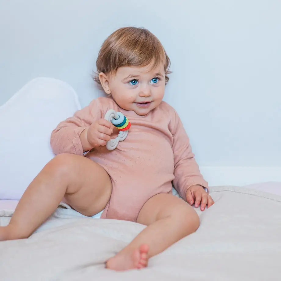 Suavinex Teether Mordedor de Silicone +6 Meses, Nuvem, Azul