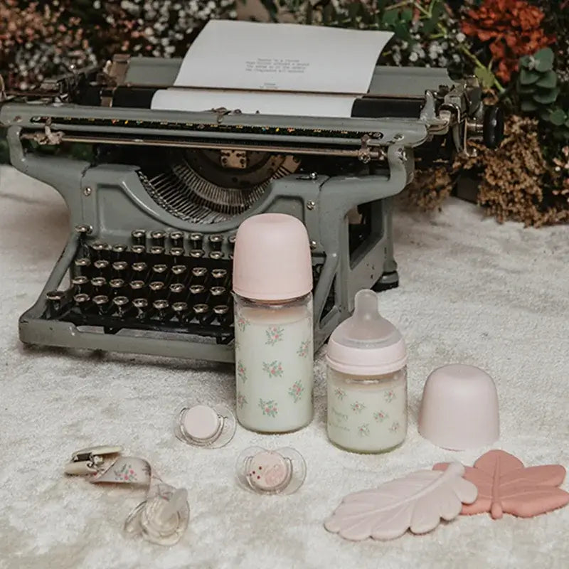 Suavinex Teether Mordedor de folhas em silicone, Rosa Poesia