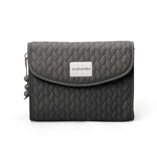 Suavinex Saco de toilette para recém-nascido em tecido, cinzento