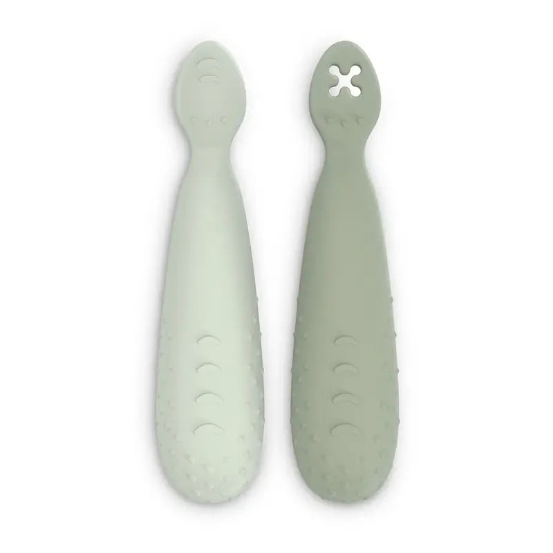 Suavinex Pack 2 Colheres de silicone, +6 meses, Verde
